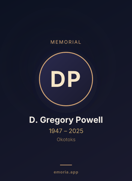 Memorial portrait of D. Gregory Powell