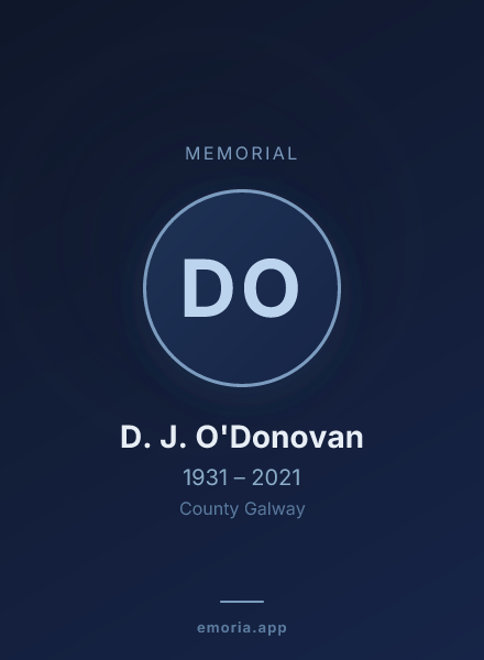 Memorial portrait of D. J. O'Donovan