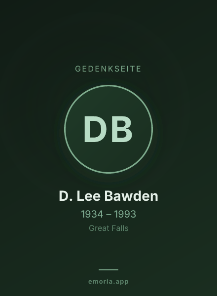 Gedenkportrait von D. Lee Bawden