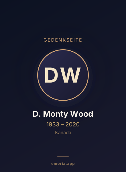 Gedenkportrait von D. Monty Wood