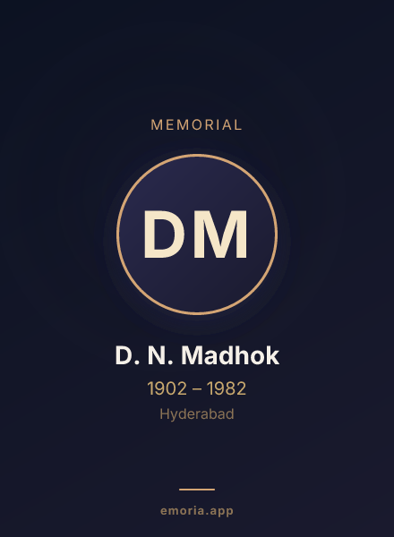 Memorial portrait of D. N. Madhok