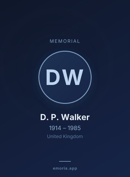 Memorial portrait of D. P. Walker