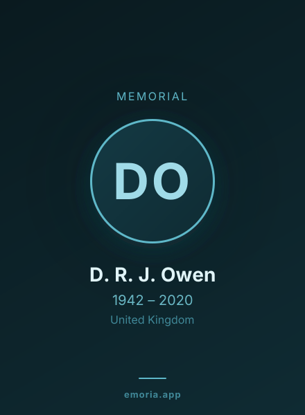 Memorial portrait of D. R. J. Owen
