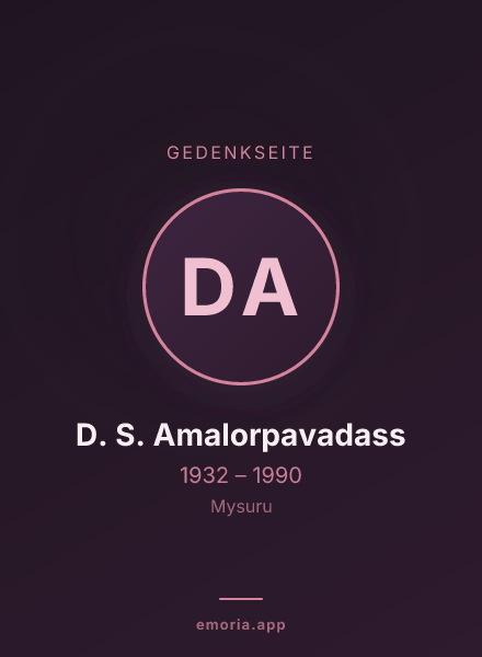Gedenkportrait von D. S. Amalorpavadass