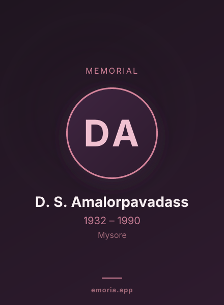 Memorial portrait of D. S. Amalorpavadass