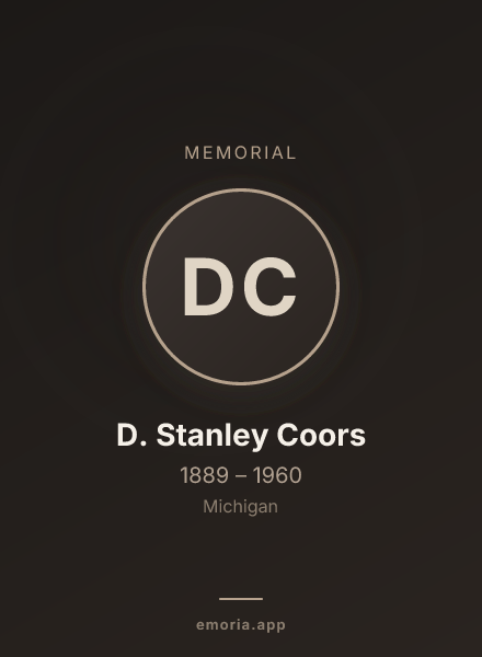 Memorial portrait of D. Stanley Coors