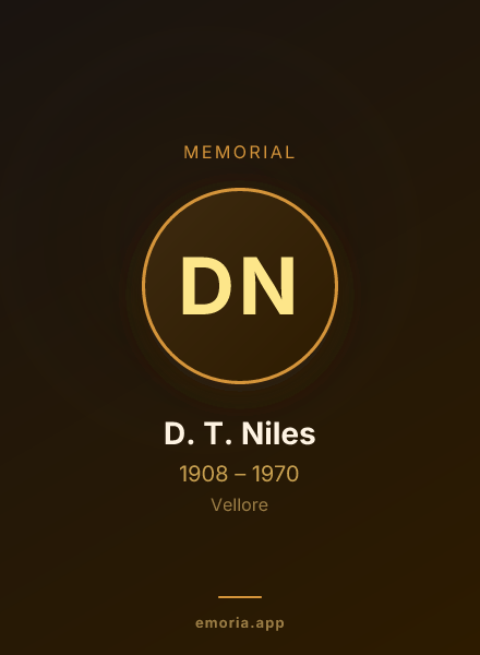 Memorial portrait of D. T. Niles