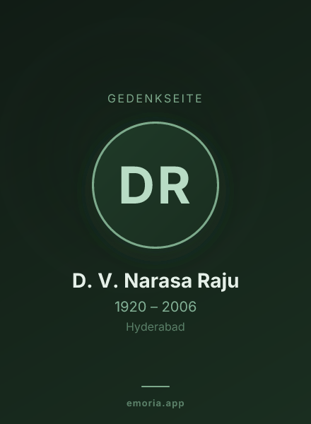 Gedenkportrait von D. V. Narasa Raju