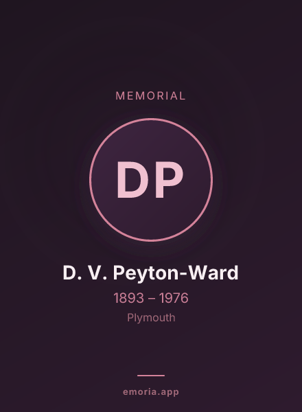 Memorial portrait of D. V. Peyton-Ward