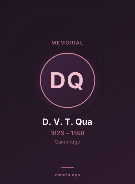 Memorial portrait of D. V. T. Qua
