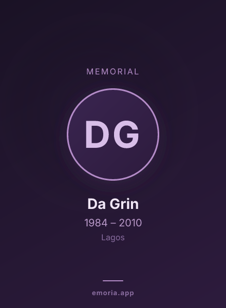 Memorial portrait of Da Grin