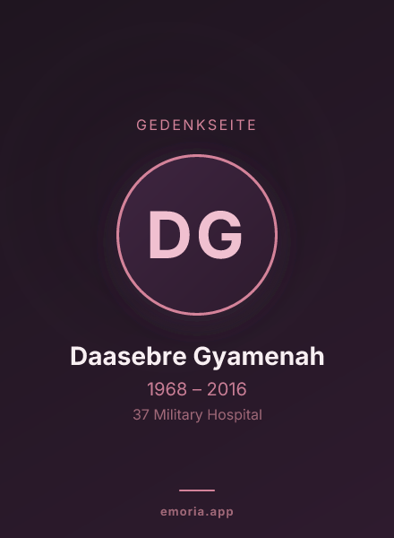 Gedenkportrait von Daasebre Gyamenah
