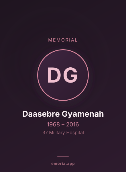 Memorial portrait of Daasebre Gyamenah