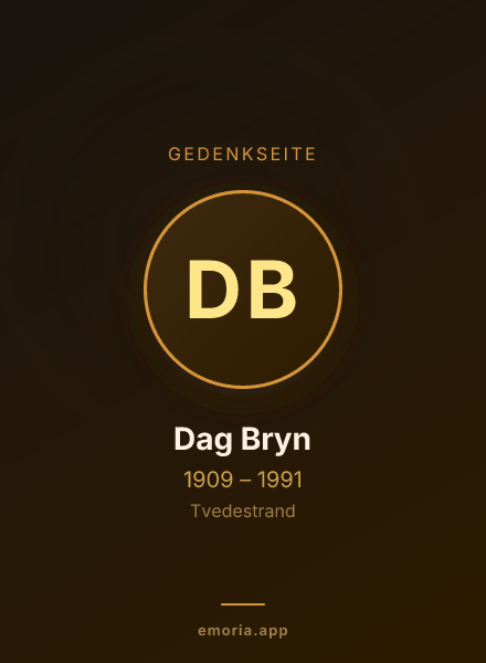 Gedenkportrait von Dag Bryn
