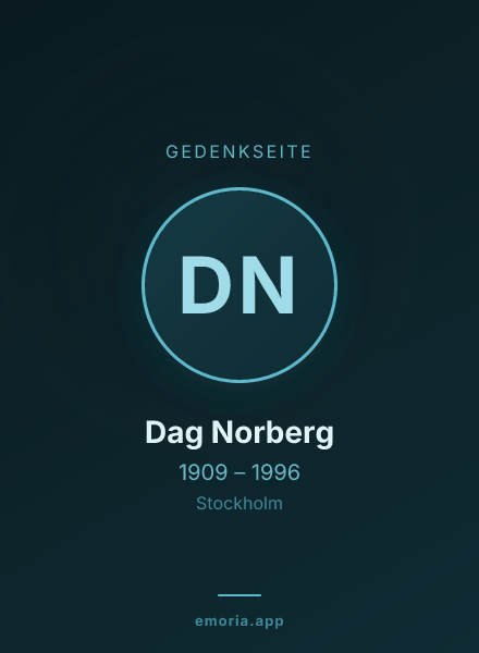 Gedenkportrait von Dag Norberg