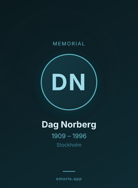 Memorial portrait of Dag Norberg