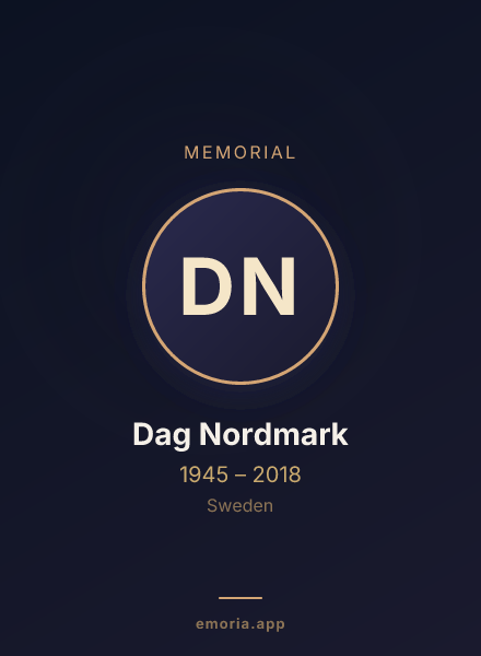 Memorial portrait of Dag Nordmark