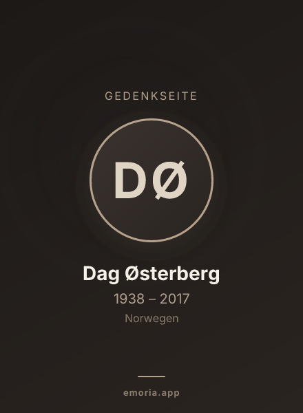 Gedenkportrait von Dag Østerberg