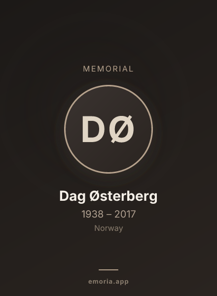 Memorial portrait of Dag Østerberg