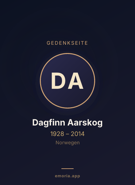Gedenkportrait von Dagfinn Aarskog