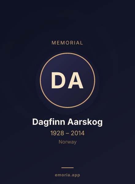 Memorial portrait of Dagfinn Aarskog