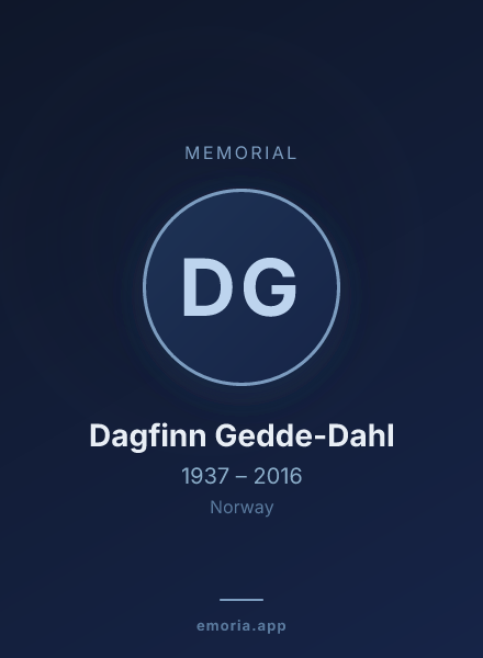 Memorial portrait of Dagfinn Gedde-Dahl