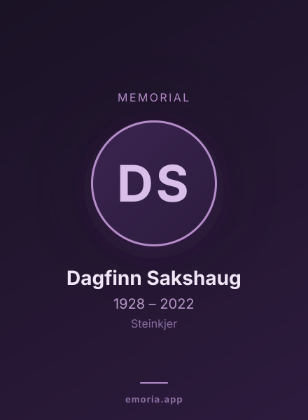 Memorial portrait of Dagfinn Sakshaug