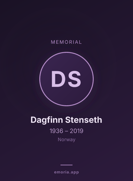 Memorial portrait of Dagfinn Stenseth