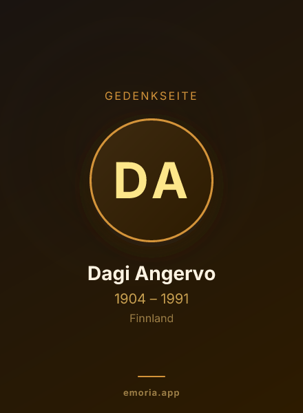 Gedenkportrait von Dagi Angervo
