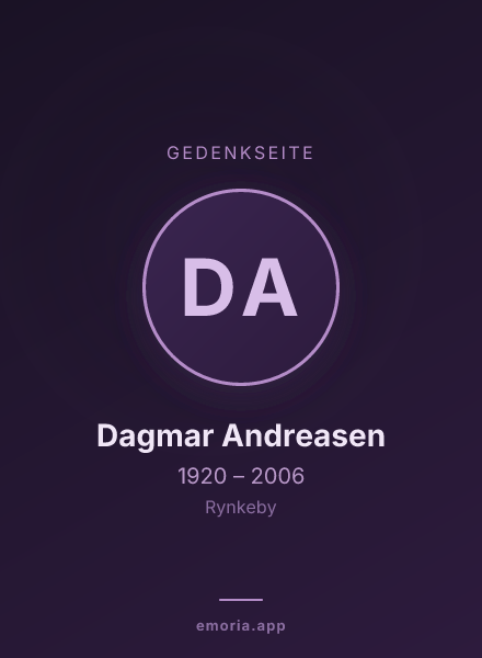 Gedenkportrait von Dagmar Andreasen