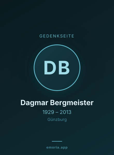 Gedenkportrait von Dagmar Bergmeister
