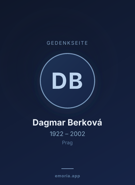 Gedenkportrait von Dagmar Berková