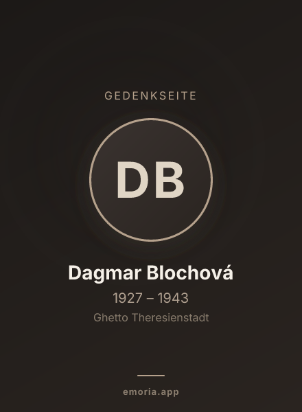 Gedenkportrait von Dagmar Blochová
