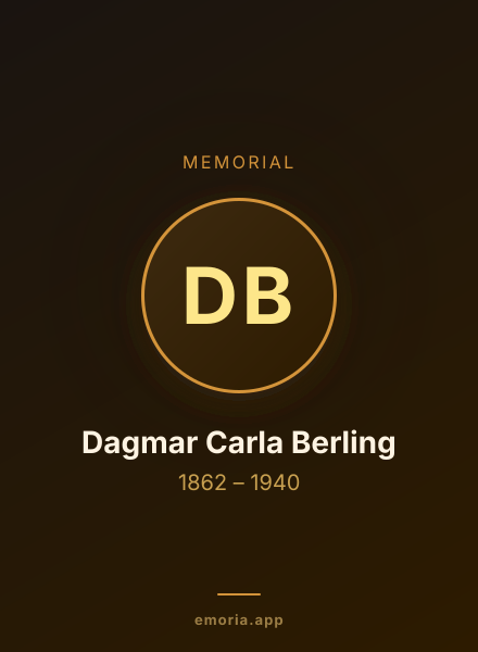 Memorial portrait of Dagmar Carla Berling