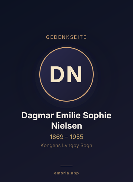 Gedenkportrait von Dagmar Emilie Sophie Nielsen