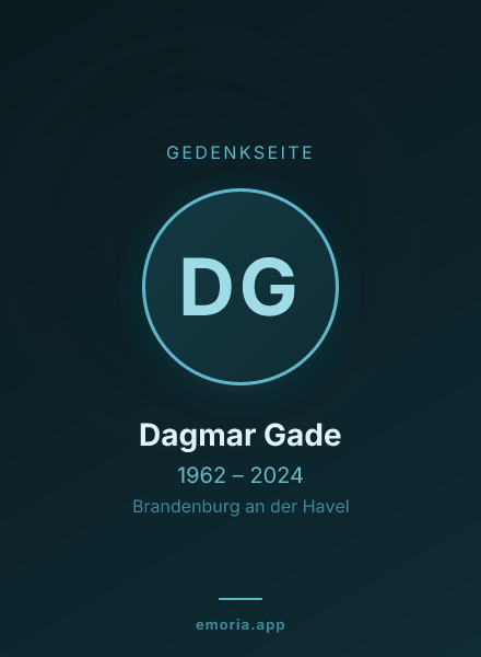 Gedenkportrait von Dagmar Gade