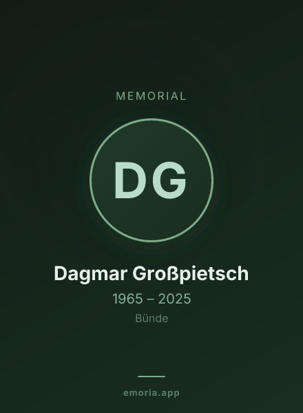 Memorial portrait of Dagmar Großpietsch