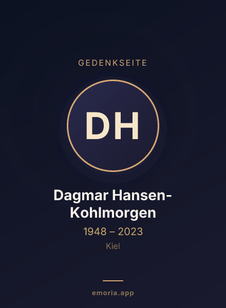 Gedenkportrait von Dagmar Hansen-Kohlmorgen