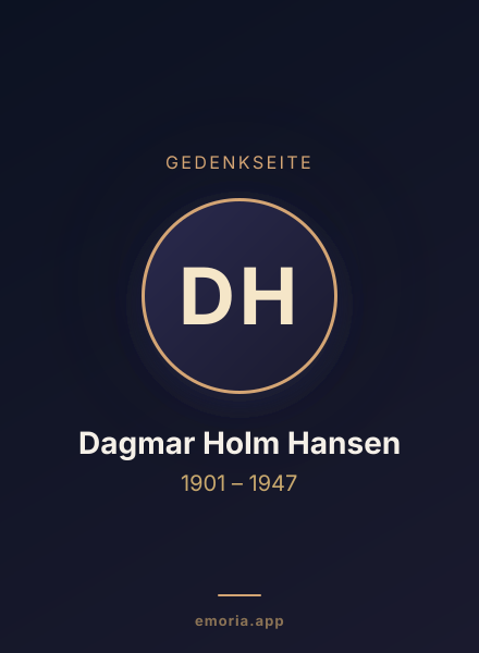 Gedenkportrait von Dagmar Holm Hansen