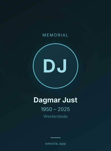 Memorial portrait of Dagmar Just