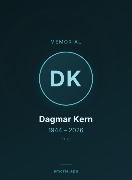 Memorial portrait of Dagmar Kern