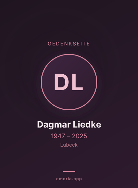 Gedenkportrait von Dagmar Liedke