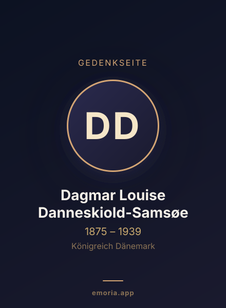 Gedenkportrait von Dagmar Louise Danneskiold-Samsøe