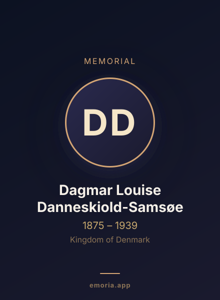 Memorial portrait of Dagmar Louise Danneskiold-Samsøe