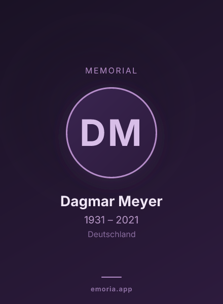 Memorial portrait of Dagmar Meyer
