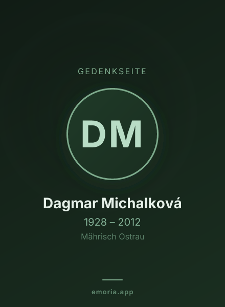 Gedenkportrait von Dagmar Michalková