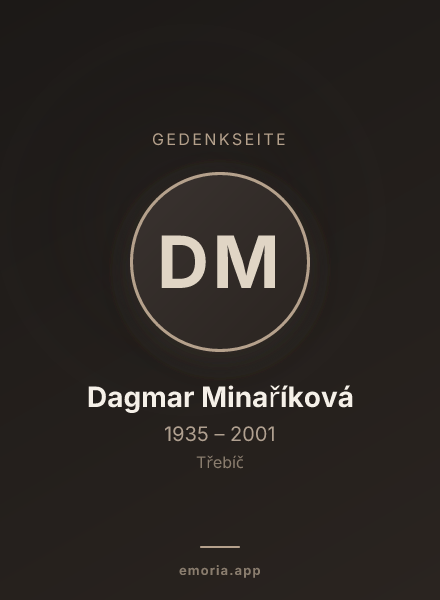 Gedenkportrait von Dagmar Minaříková