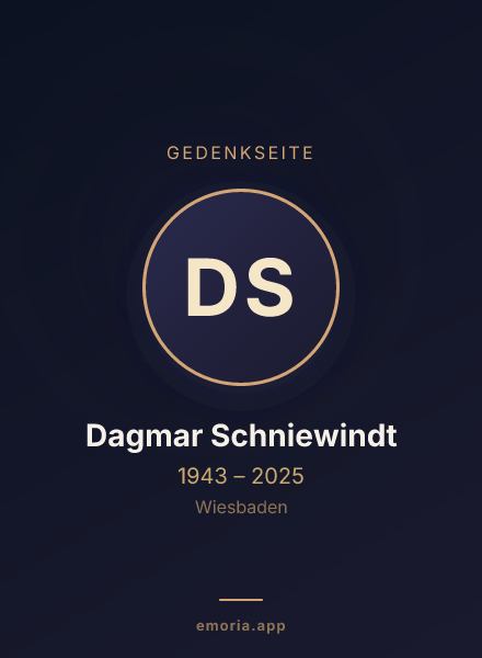 Gedenkportrait von Dagmar Schniewindt