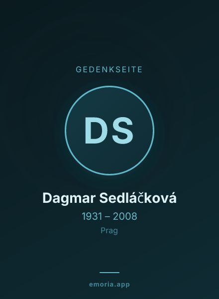 Gedenkportrait von Dagmar Sedláčková