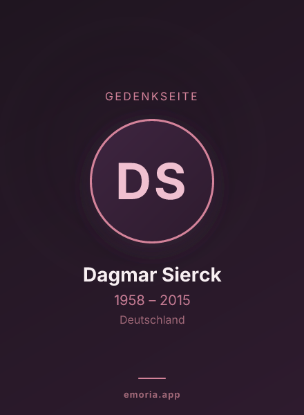 Gedenkportrait von Dagmar Sierck